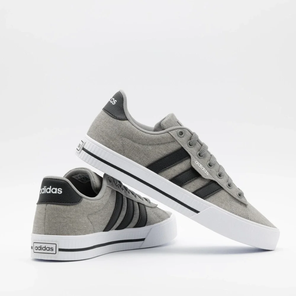 Adidas Men's Daily 3.0 Comfortable Canvas Low Top Shoes Gray/Black Size 7 - Picture 8 of 11